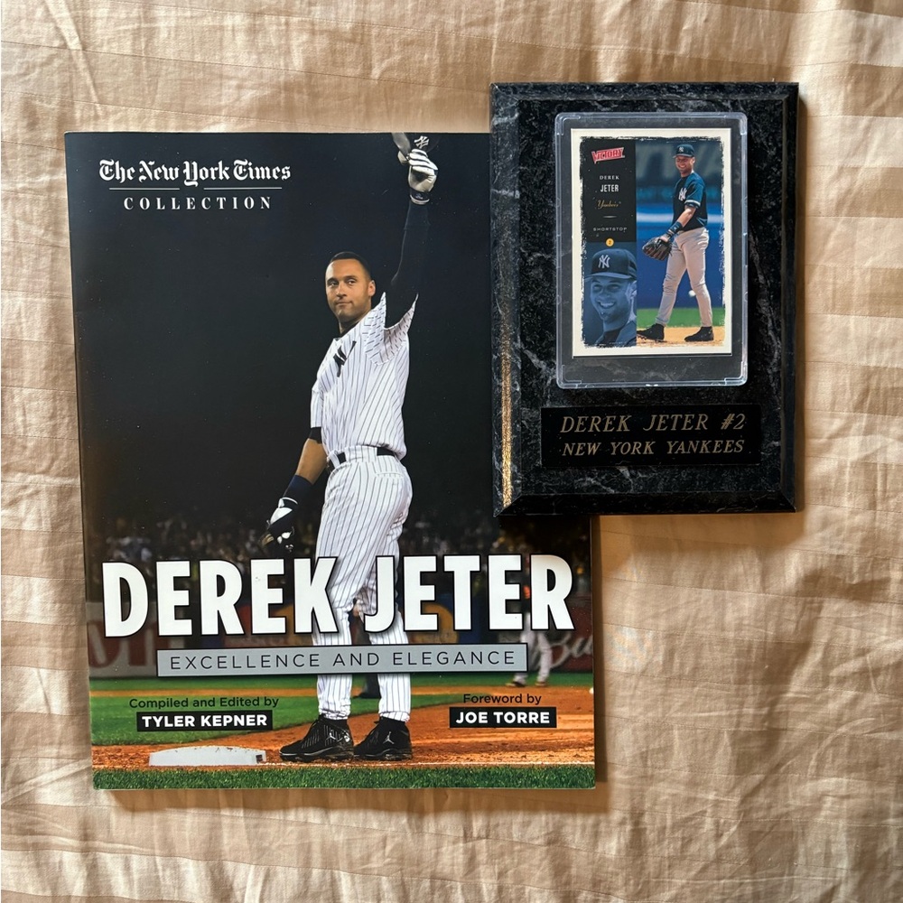 Derek Jeter Excellence and Elegance Book and Plaque Set